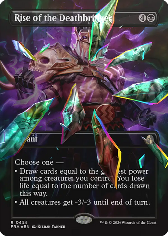 Rise of the Deathbringer [Borderless] (Facet Foil) [Foil] (Reality Fracture)(FRA-454)(R)