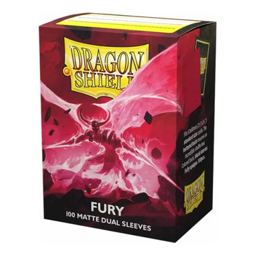 Dragon Shield Standard 100ct Dual Matte Fury Hot Pink Sleeves 63x88mm