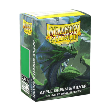 Dragon Shield: Sleeves – Matte Dual – Apple Green & Silver
