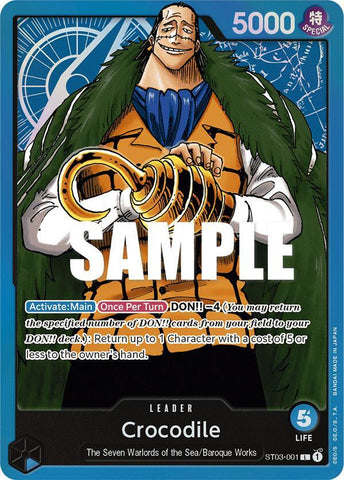 Crocodile (001) - Foil (Starter Deck 3: The Seven Warlords of The Sea)(ST03-001)(L)
