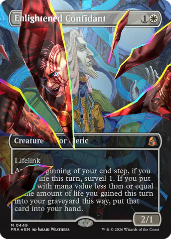Enlightened Confidant [Borderless] (Facet Foil) (0449) [Foil] (Reality Fracture)(FRA-449)(M)