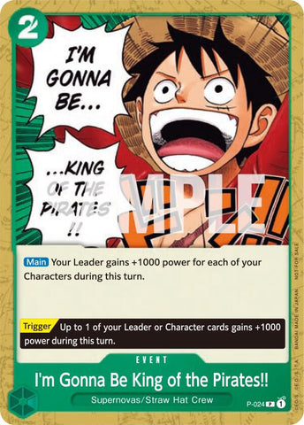 I'm Gonna Be King of the Pirates!! (One Piece Promotion Cards)(P-024)(PR)