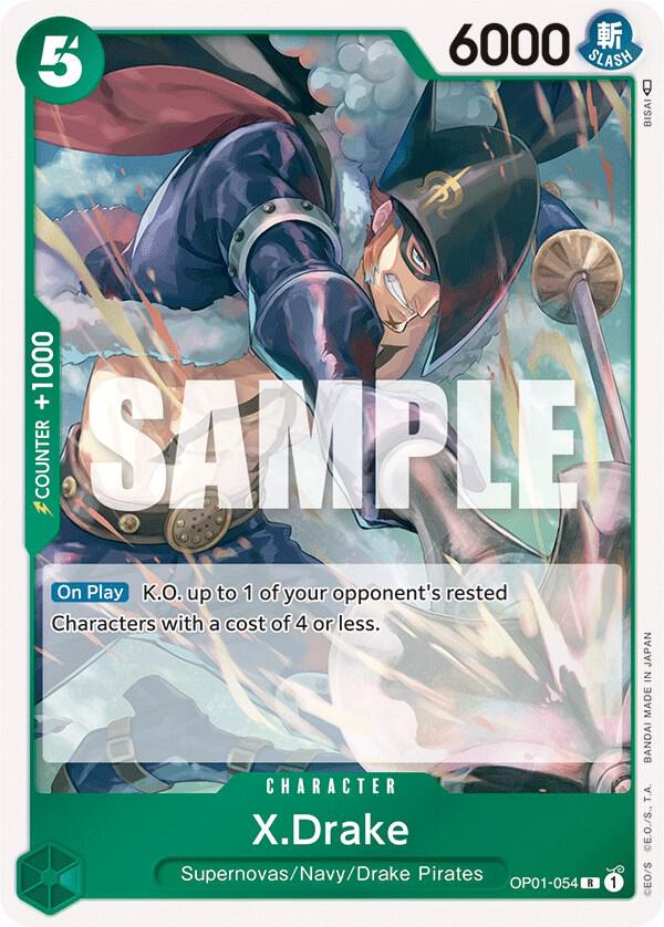 X.Drake (054) - Foil (Romance Dawn)(OP01-054)(R)