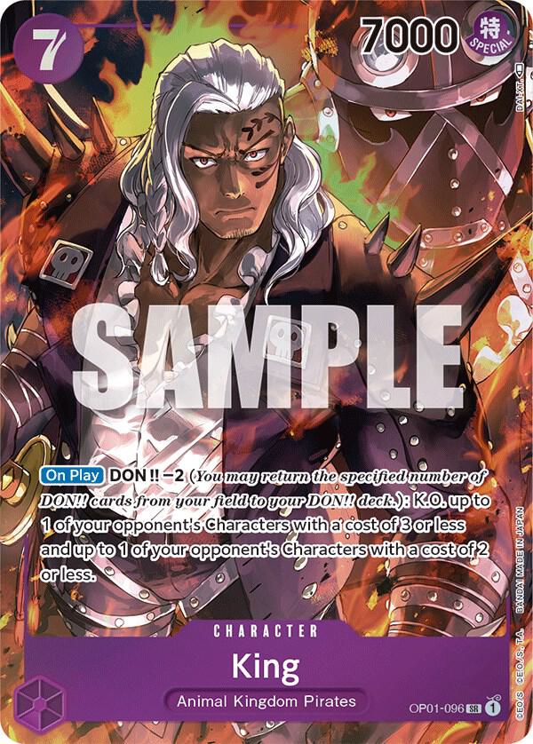 King (096) - Parallel - Foil (Romance Dawn)(OP01-096)(SR)