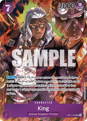 King (096) - Parallel - Foil (Romance Dawn)(OP01-096)(SR)