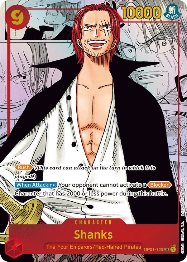 Shanks - Parallel - Manga - Alternate Art - Foil (Romance Dawn)(OP01-120)(SEC)