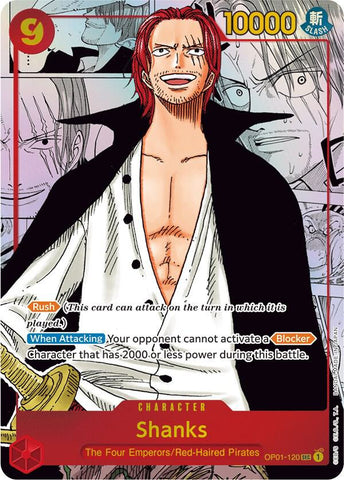 Shanks - Parallel - Manga - Alternate Art - Foil (Romance Dawn)(OP01-120)(SEC)