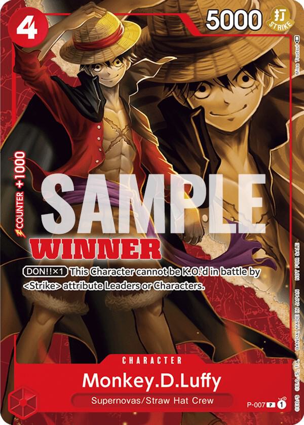 Monkey.D.Luffy - P-007 [Winner Pack Vol. 1] (One Piece Promotion Cards)(P-007)(PR)