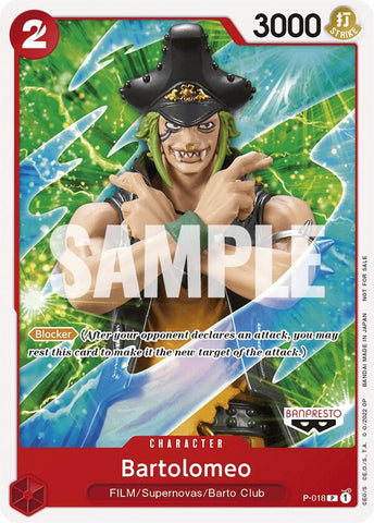 Bartolomeo [One Piece Film Red] (One Piece Promotion Cards)(P-018)(PR)