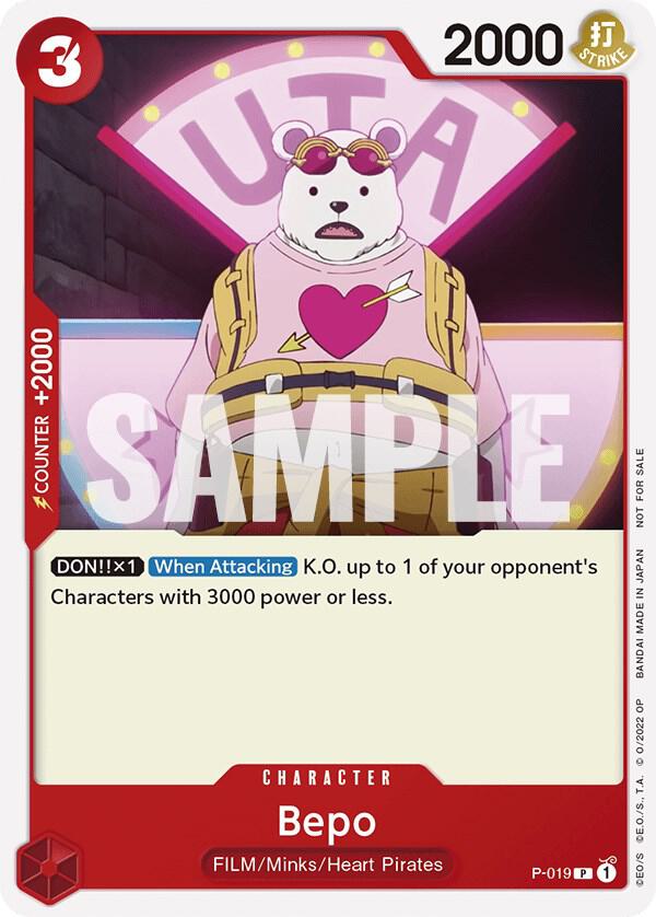 Bepo [One Piece Film Red] (One Piece Promotion Cards)(P-019)(PR)