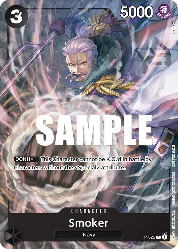 Smoker [Pre-Release] (One Piece Promotion Cards)(P-025)(PR)