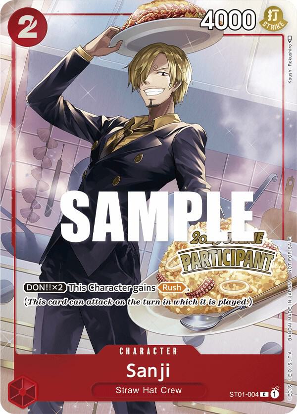 Sanji [Online Regional 2023] [Participant] [Foil] (One Piece Promotion Cards)(ST01-004)(PR)