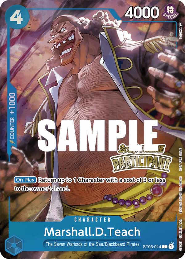 Marshall.D.Teach [Online Regional 2023] [Participant] [Foil] (One Piece Promotion Cards)(ST03-014)(PR)