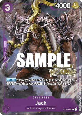 Jack [Online Regional 2023] [Participant] [Foil] (One Piece Promotion Cards)(ST04-008)(PR)