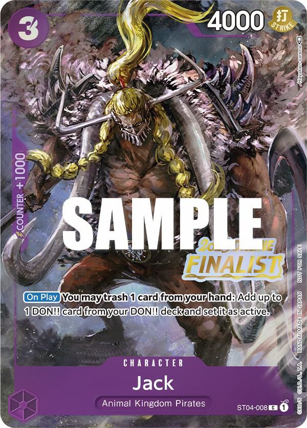 Jack [Online Regional 2023] [Finalist] [Foil] (One Piece Promotion Cards)(ST04-008)(PR)