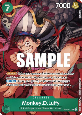 Monkey.D.Luffy (041) - Alternate Art - Foil (Paramount War)(OP02-041)(R)