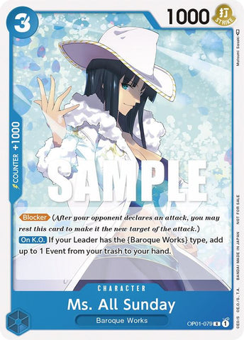 Ms. All Sunday [Promotion Pack 2023] (One Piece Promotion Cards)(OP01-079)(PR)