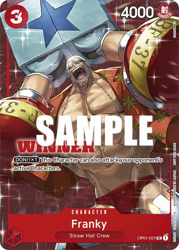Franky [Tournament Pack Vol. 2] [Winner] (One Piece Promotion Cards)(OP01-021)(PR)