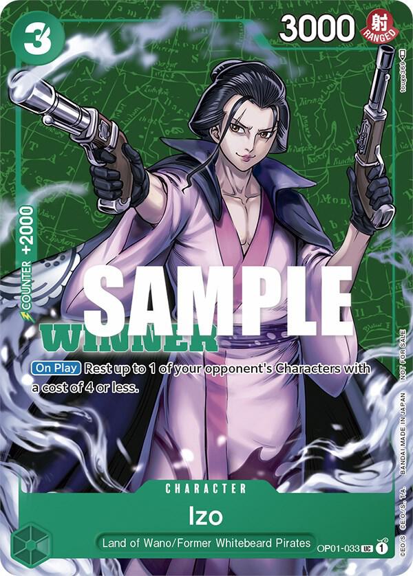 Izo [Tournament Pack Vol. 2] [Winner] (One Piece Promotion Cards)(OP01-033)(PR)
