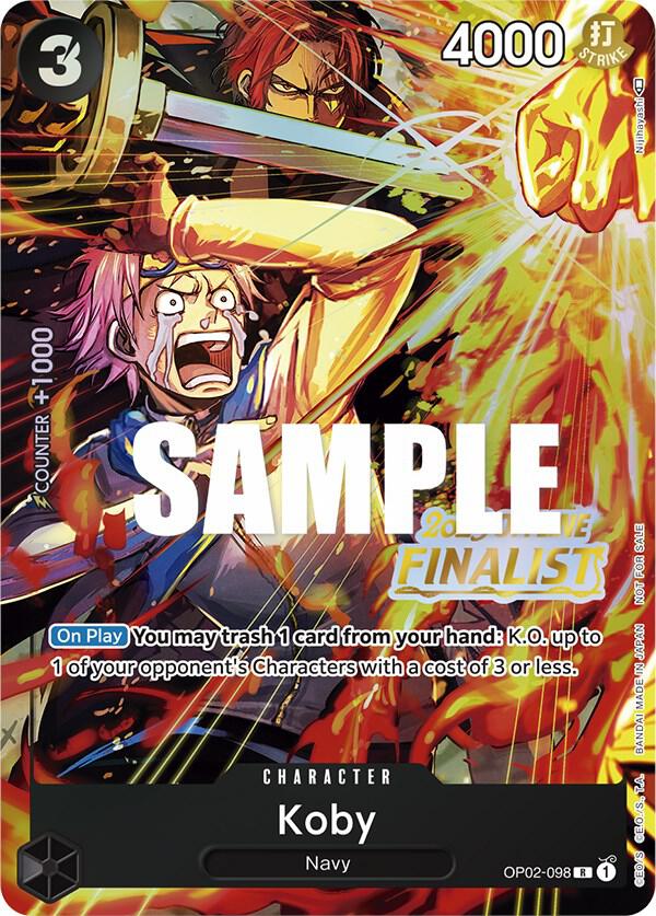 Koby [Offline Regional 2023] [Finalist] [Foil] (One Piece Promotion Cards)(OP02-098)(PR)
