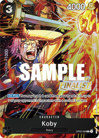 Koby [Offline Regional 2023] [Finalist] [Foil] (One Piece Promotion Cards)(OP02-098)(PR)
