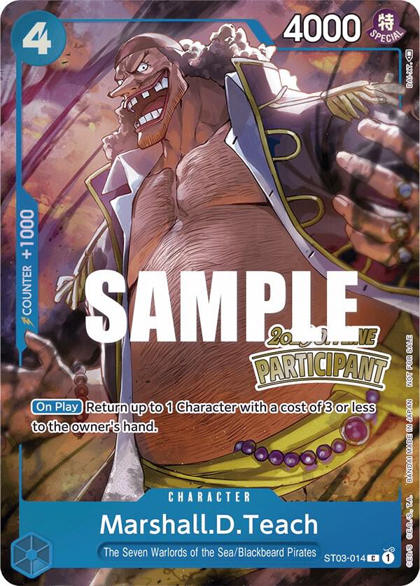 Marshall.D.Teach [Offline Regional 2023] [Participant] [Foil] (One Piece Promotion Cards)(ST03-014)(PR)