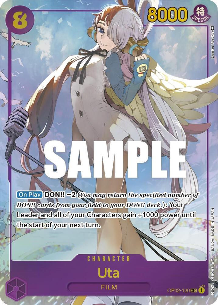 Uta - Alternate Art - Foil (Paramount War)(OP02-120)(SEC)