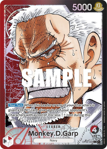 Monkey.D.Garp (002) - Alternate Art - Foil (Paramount War)(OP02-002)(L)