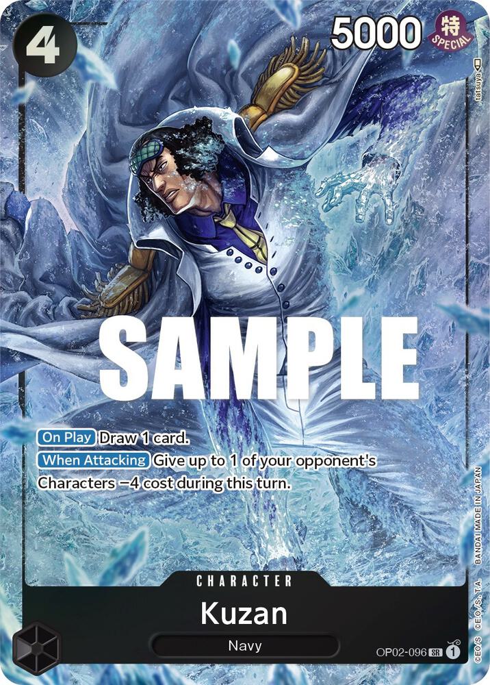 Kuzan (096) - Alternate Art - Foil (Paramount War)(OP02-096)(SR)