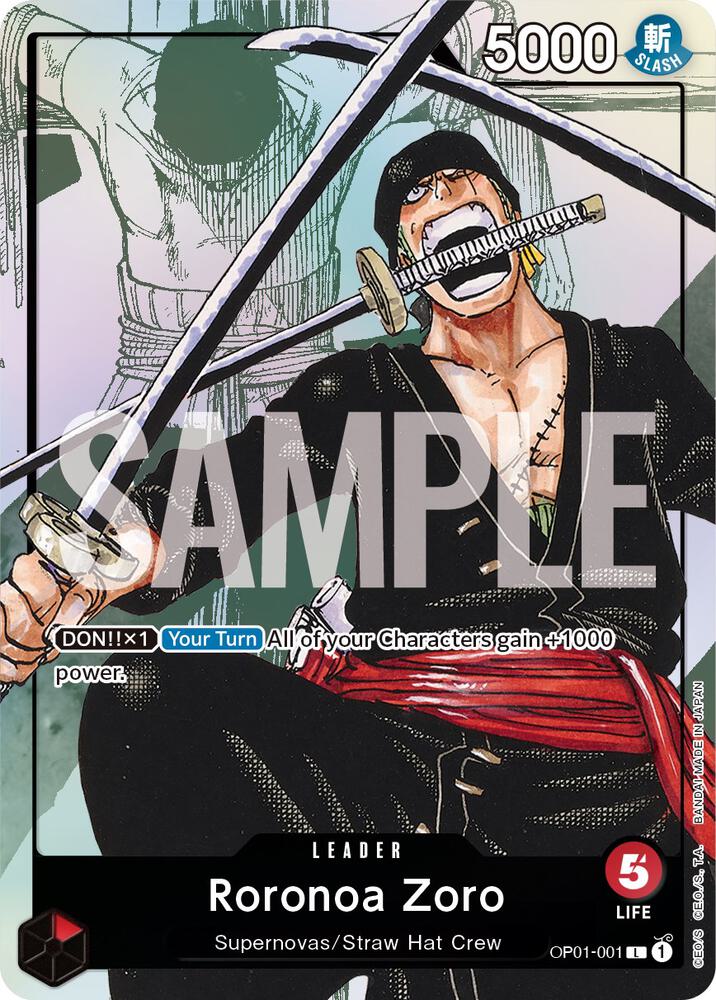 Roronoa Zoro - OP01-001 [Alternate Art] [Foil] (One Piece Promotion Cards)(OP01-001)(PR)