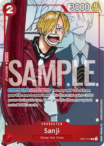 Sanji - OP01-013 [Alternate Art] [Foil] (One Piece Promotion Cards)(OP01-013)(PR)