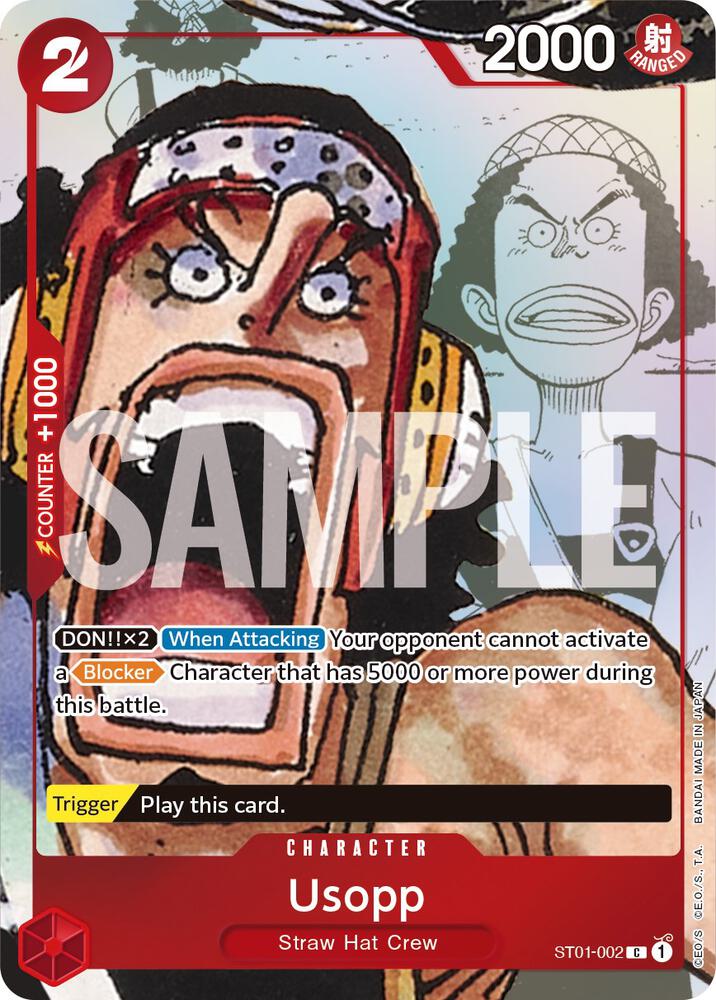 Usopp - ST01-002 [Alternate Art] [Foil] (One Piece Promotion Cards)(ST01-002)(PR)