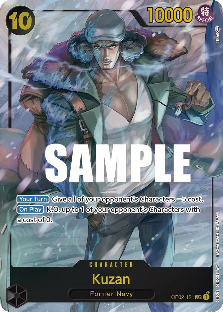 Kuzan (121) - Alternate Art - Foil (Paramount War)(OP02-121)(SEC)