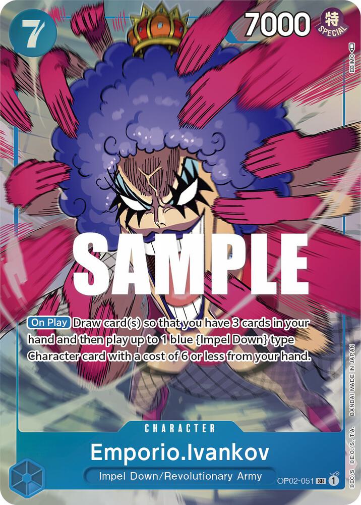 Emporio.Ivankov (051) - Alternate Art - Foil (Paramount War)(OP02-051)(SR)