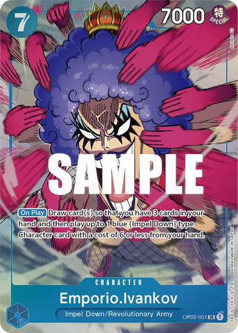 Emporio.Ivankov (051) - Alternate Art - Foil (Paramount War)(OP02-051)(SR)