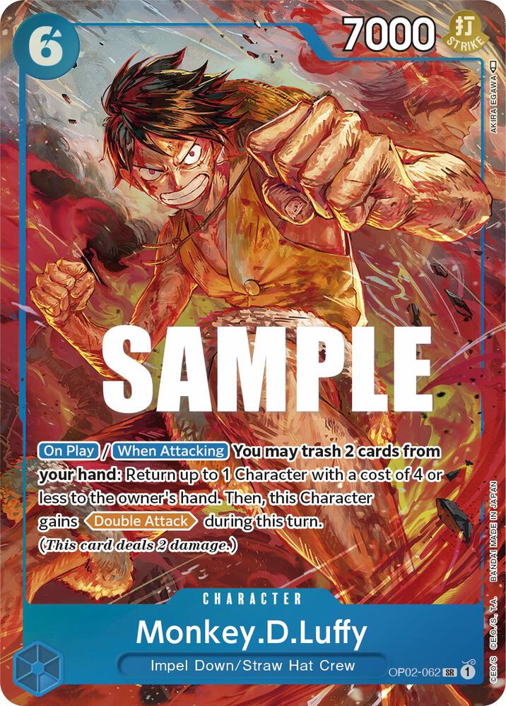 Monkey.D.Luffy (062) - Alternate Art - Foil (Paramount War)(OP02-062)(SR)