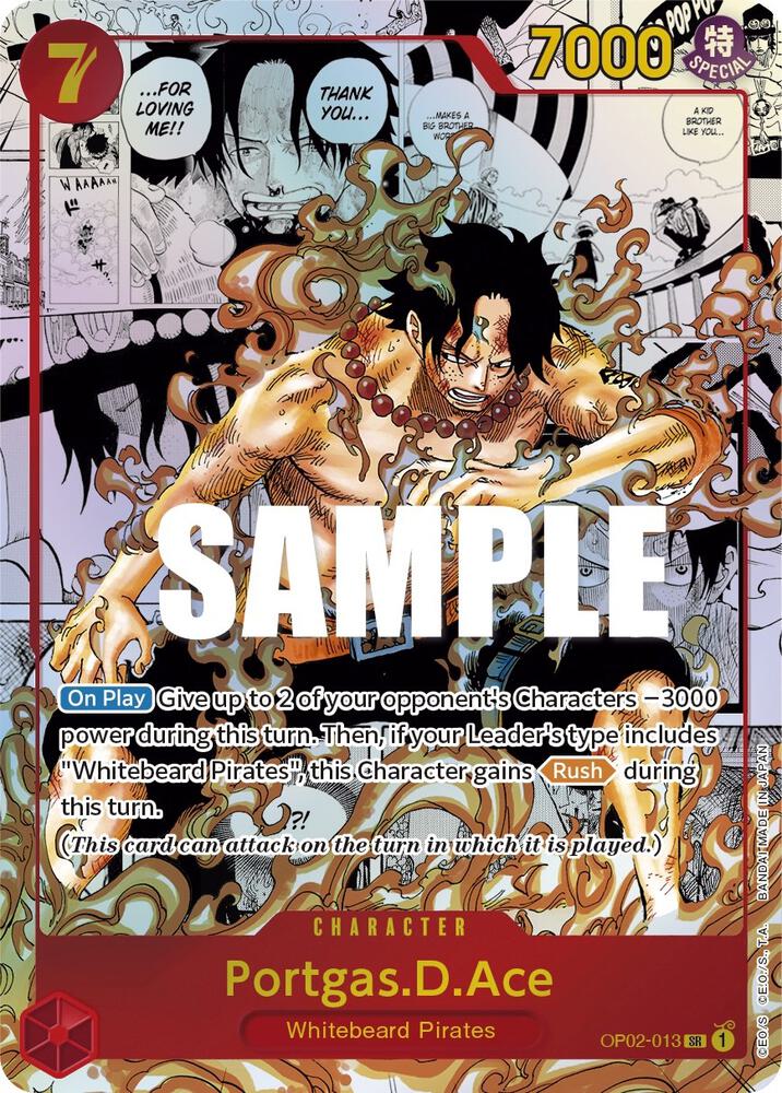Portgas.D.Ace - Parallel - Manga - Alternate Art - Foil (Paramount War)(OP02-013)(SR)