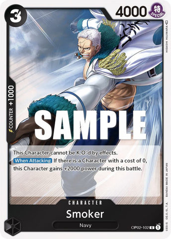 Smoker (102) - Foil (Paramount War)(OP02-102)(R)