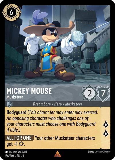 Mickey Mouse - Musketeer - Cold Foil (The First Chapter)(1-186/204)(R)