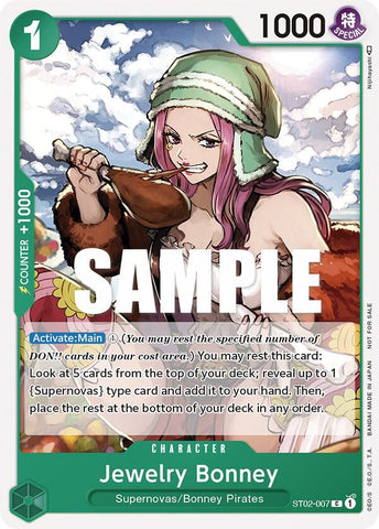 Jewelry Bonney [Tournament Pack Vol. 3] [Participant] (One Piece Promotion Cards)(ST02-007)(PR)