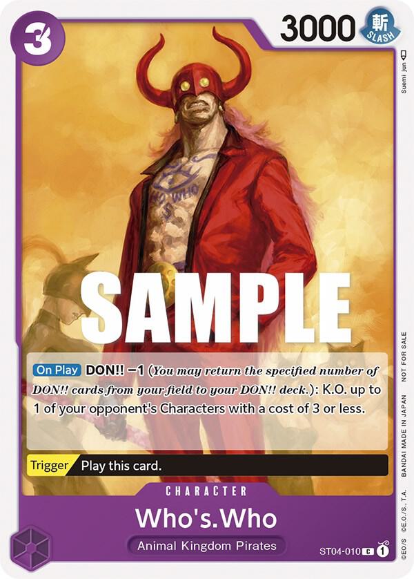 Who's.Who [Tournament Pack Vol. 3] [Participant] (One Piece Promotion Cards)(ST04-010)(PR)