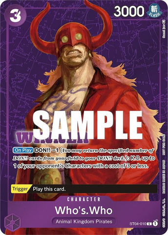 Who's.Who [Tournament Pack Vol. 3] [Winner] [Foil] (One Piece Promotion Cards)(ST04-010)(PR)