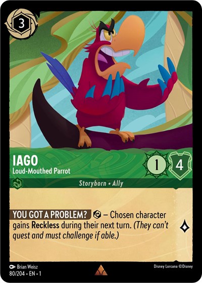 Iago - Loud-Mouthed Parrot - Cold Foil (The First Chapter)(1-080/204)(R)