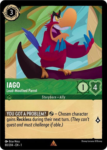 Iago - Loud-Mouthed Parrot - Cold Foil (The First Chapter)(1-080/204)(R)