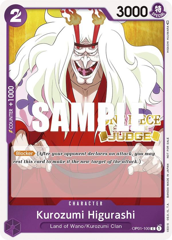 Kurozumi Higurashi [Judge] [Foil] (One Piece Promotion Cards)(OP01-100)(PR)