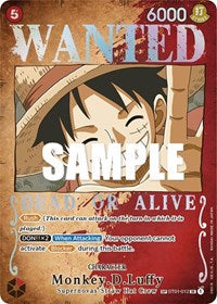 Monkey.D.Luffy (Wanted Poster) - Foil (Pillars of Strength)(ST01-012)(SR)