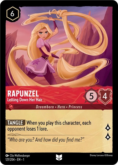 Rapunzel - Letting Down Her Hair - Cold Foil (The First Chapter)(1-121/204)(U)