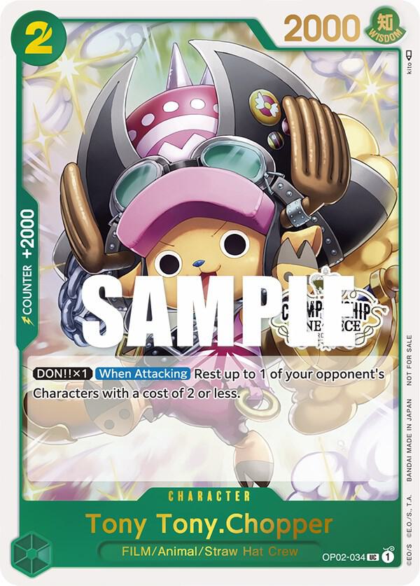 Tony Tony.Chopper [Store Championship 2023 Participation Pack Vol.1] [Foil] (One Piece Promotion Cards)(OP02-034)(PR)