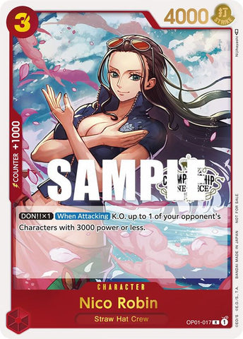 Nico Robin [Store Championship 2023 Participation Pack Vol.1] [Foil] (One Piece Promotion Cards)(OP01-017)(PR)