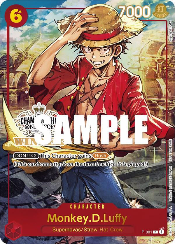 Monkey.D.Luffy [Store Championship Trophy Card] [Foil] (One Piece Promotion Cards)(P-001)(PR)